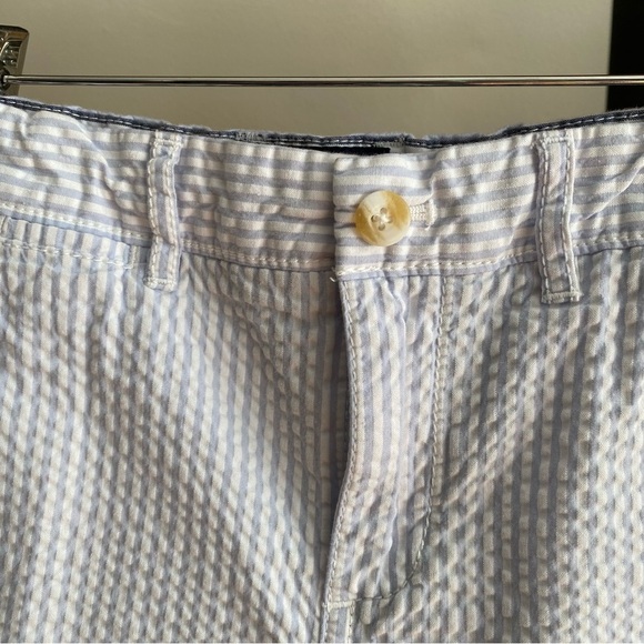 Johnnie-O Blue White Stripe Seersucker Surfsucker Shorts 6 - Picture 6 of 12